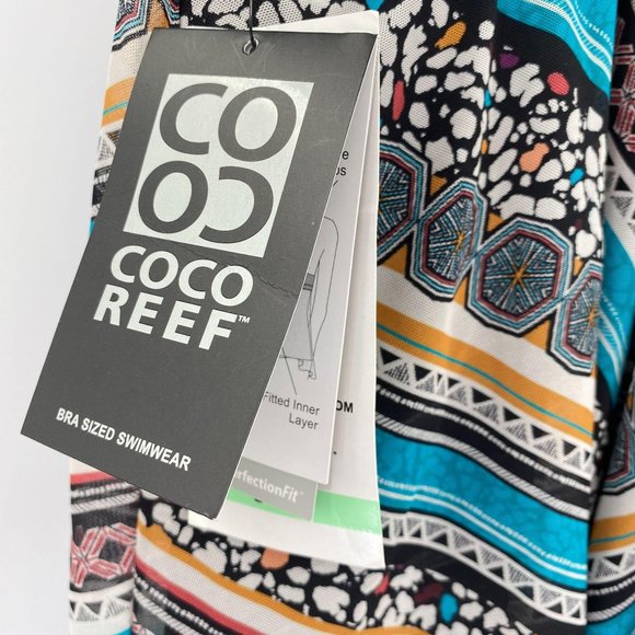 Coco Reef wild stripes tankini top size 34D NEW Fl - Picture 5 of 10